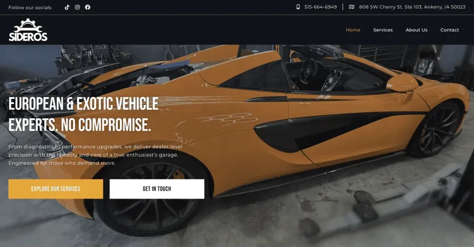 เว็บไซต์ Sideros Automotive