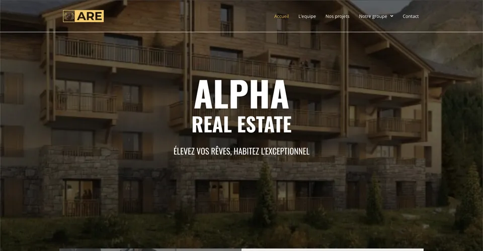 Site internet Alpha Real Estate