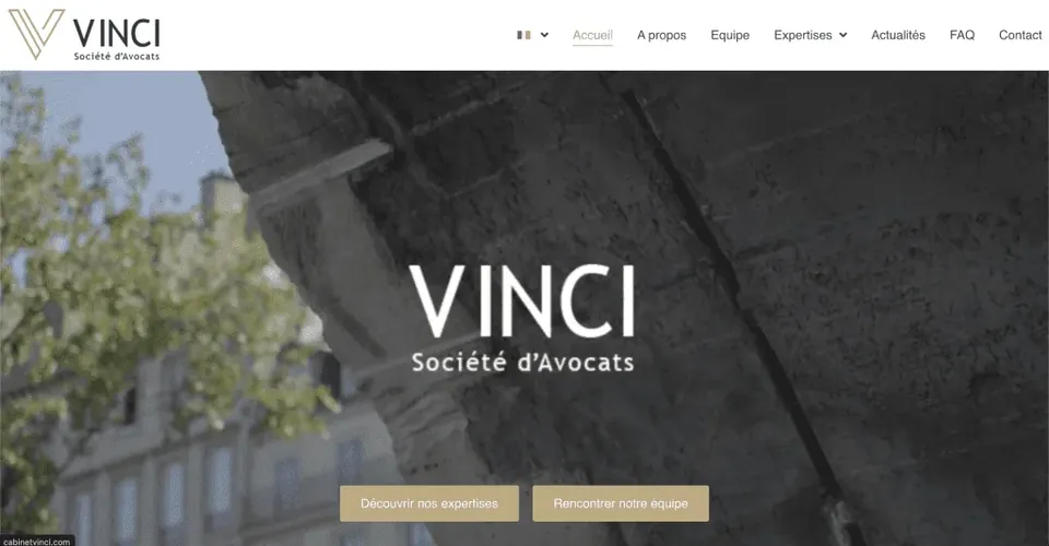 Site internet Cabinet Vinci