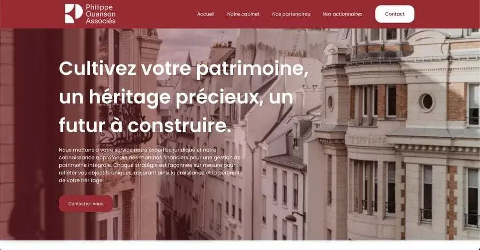 Site internet Philippe Ouanson Associés
